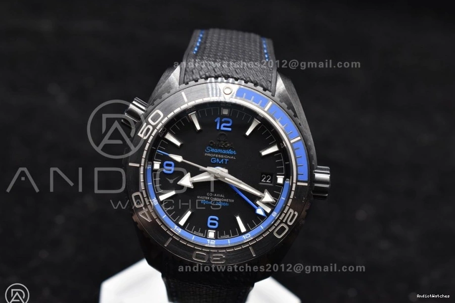 Planet on 1:1 HighQuality Black 45.5mm 1023 A8906 Black Deep Ocean Clone Strap Super Blue Ceramic Edition VSF Best Real Nylon 0704